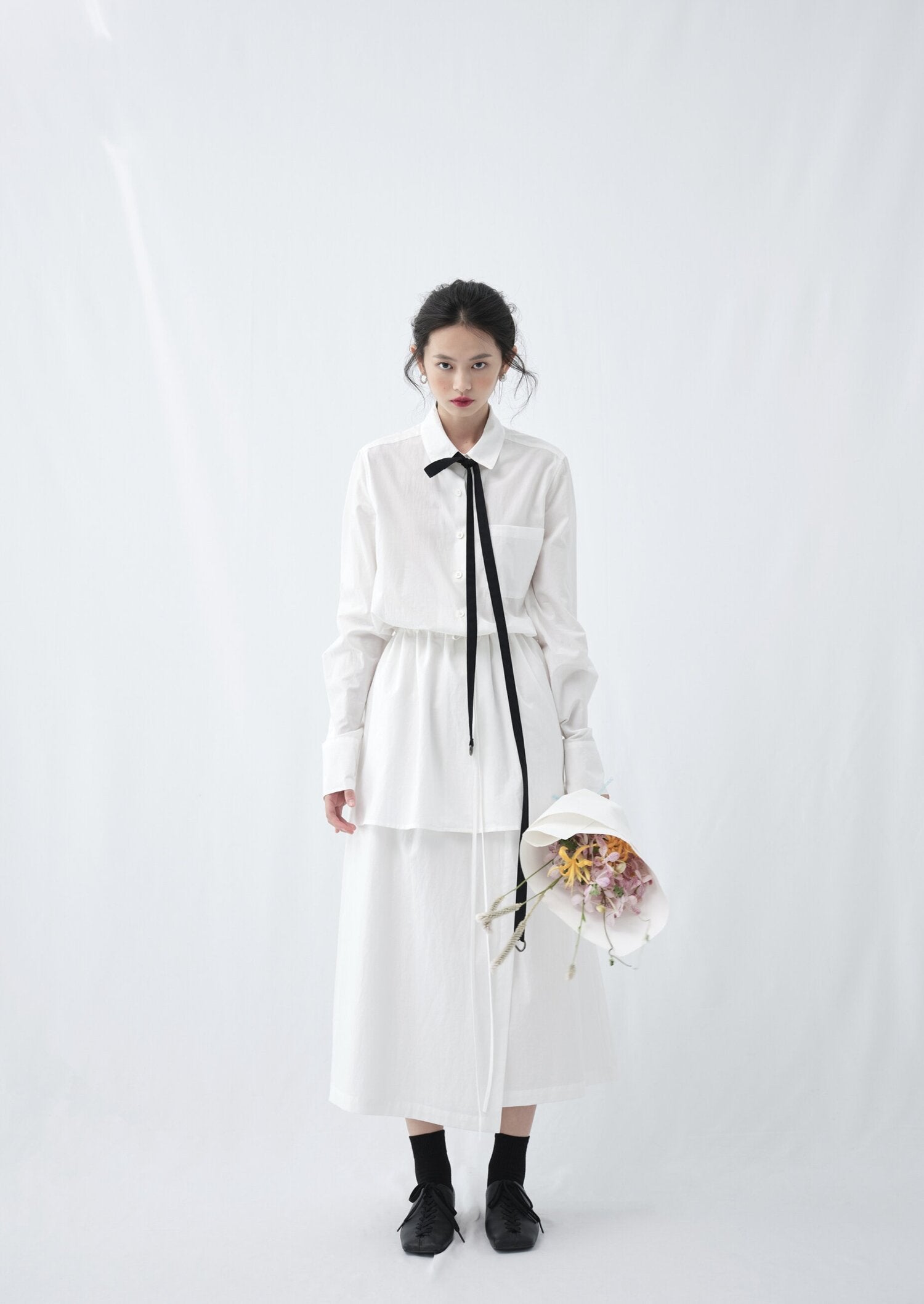 Layered Shirt Dress – 01 WOOMIN