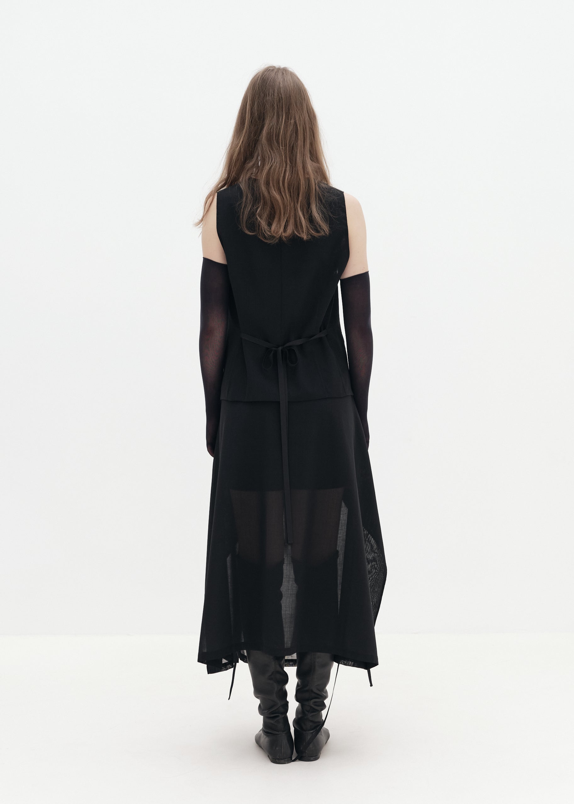 Sheer Wool Wrap Skirt