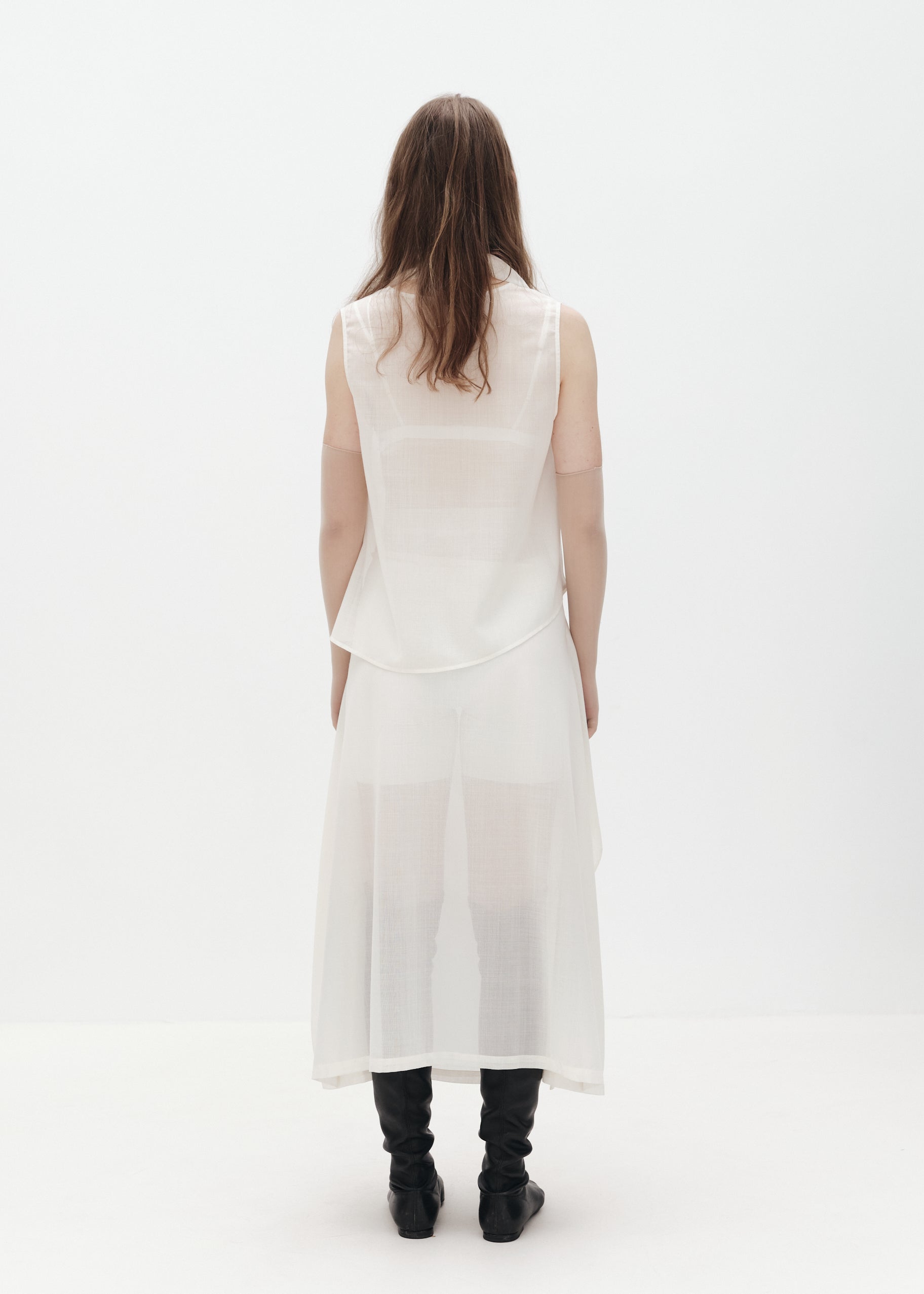 Sheer Wool Wrap Skirt