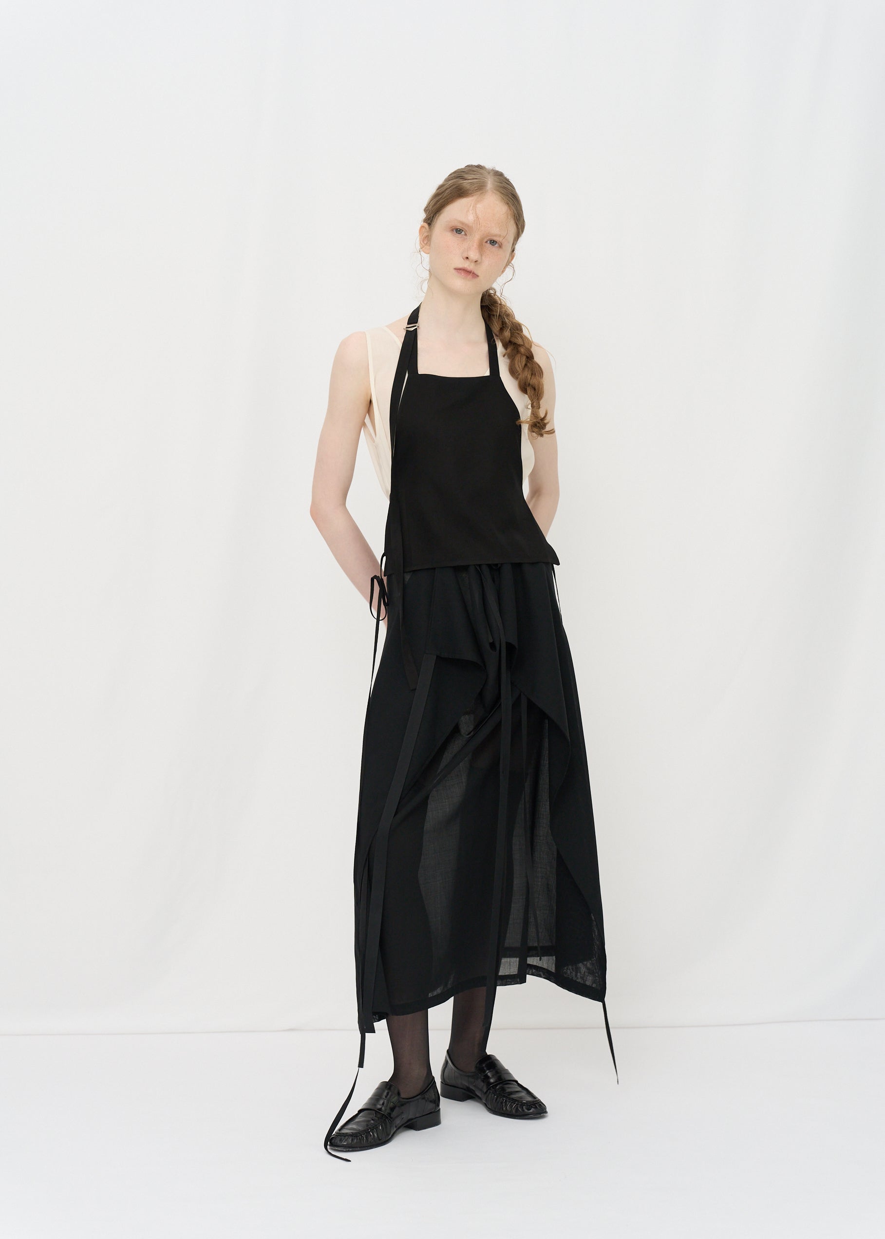 Sheer Wool Wrap Skirt