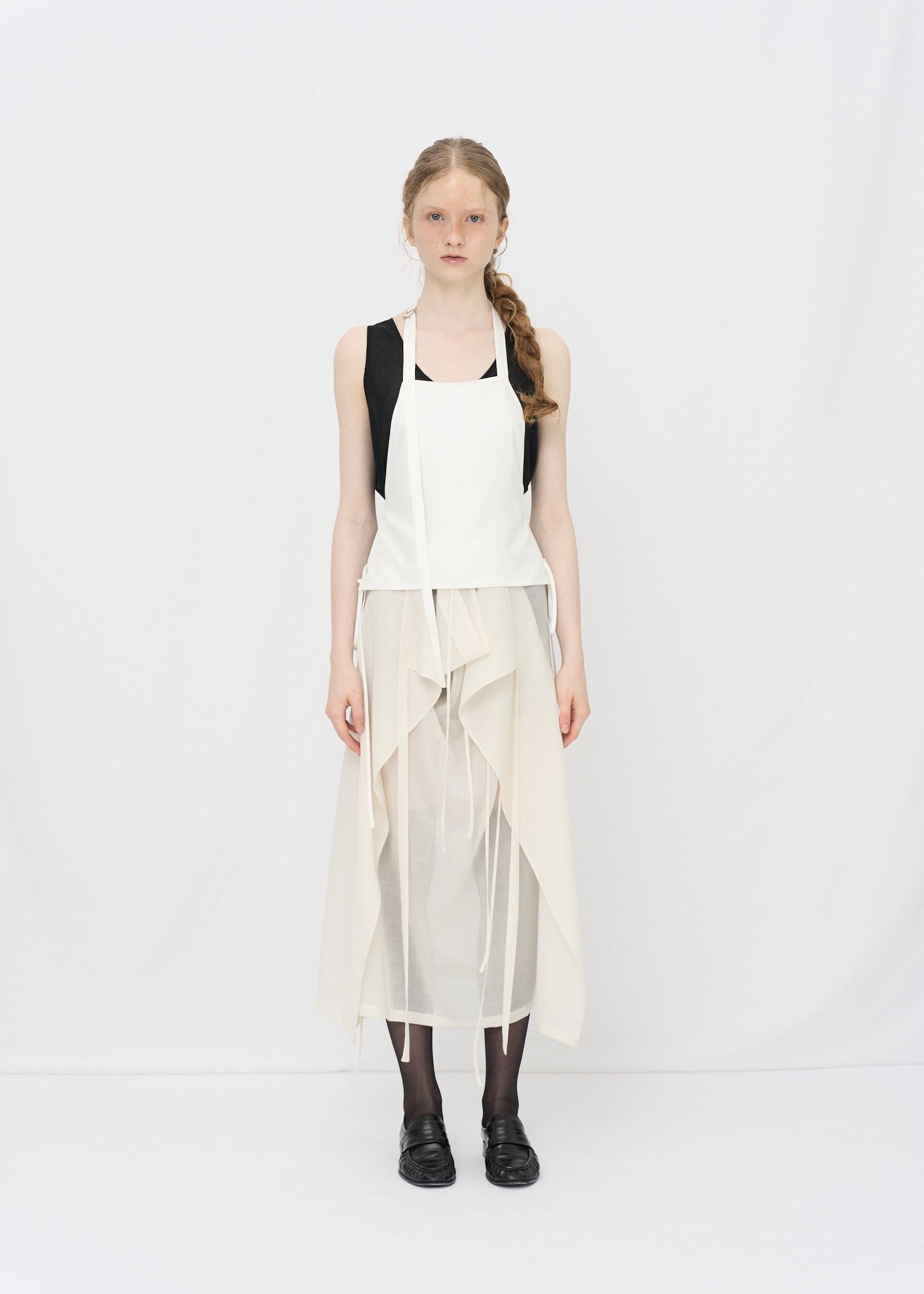 Sheer Wool Wrap Skirt