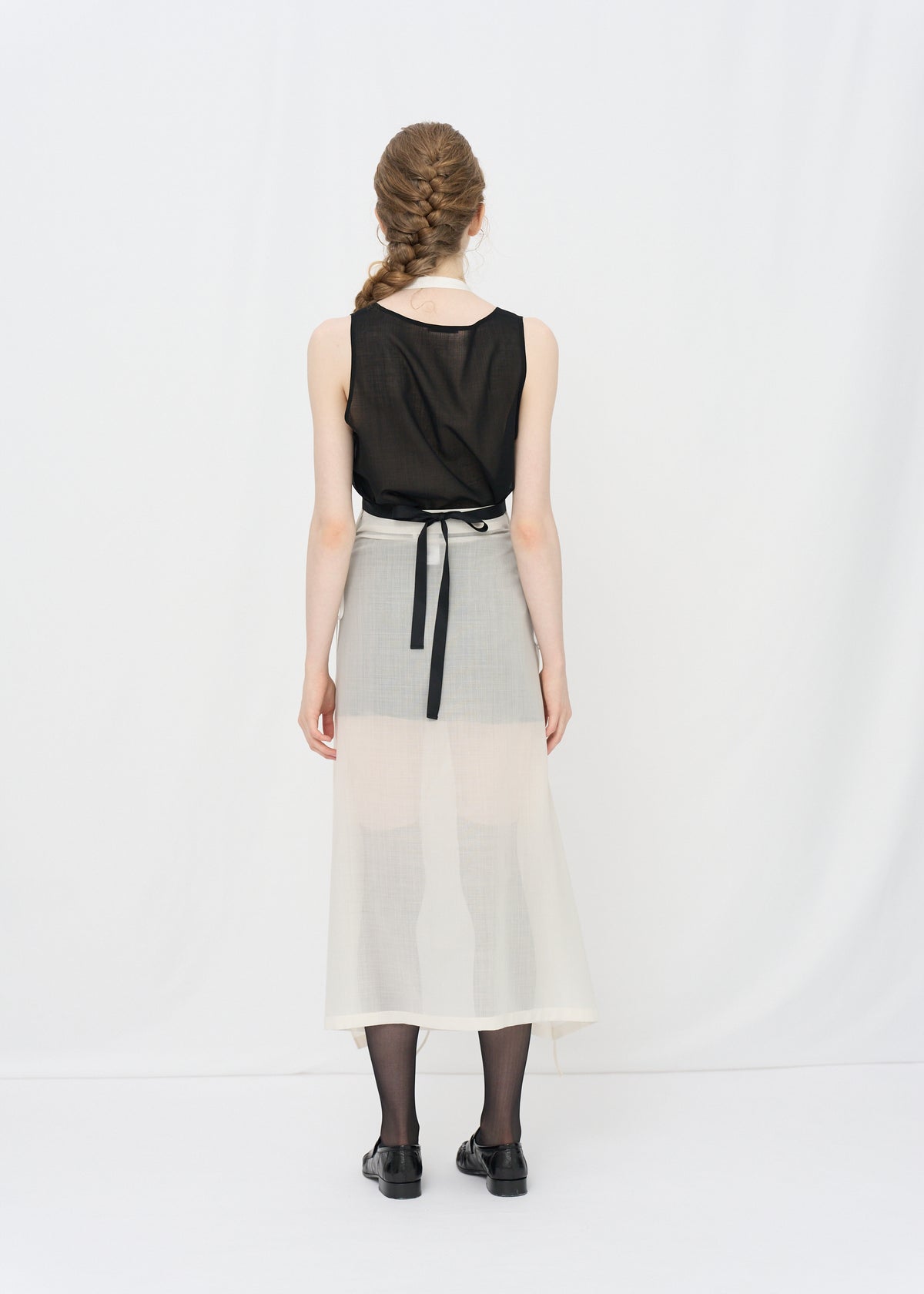 Sheer Wool Wrap Skirt