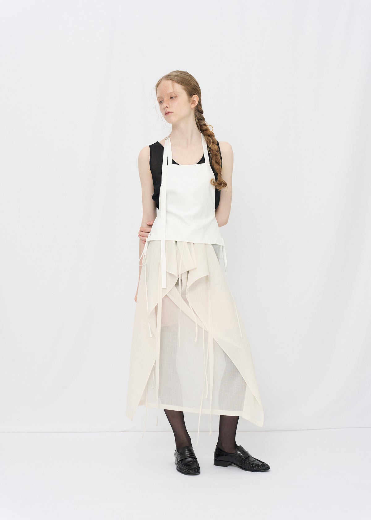 Sheer Wool Wrap Skirt