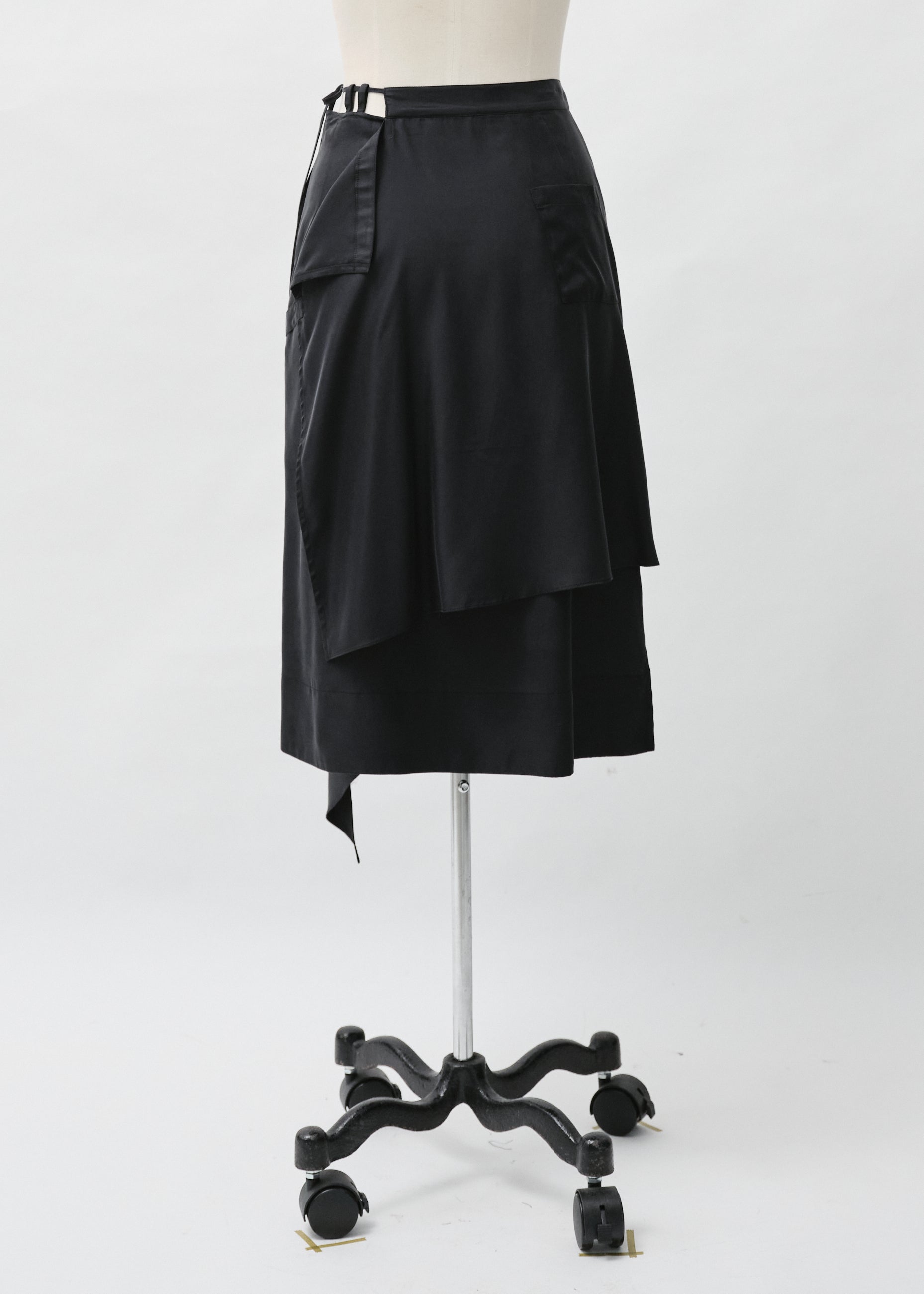 Asymmetric Draped Skirt (Made-To-Order)