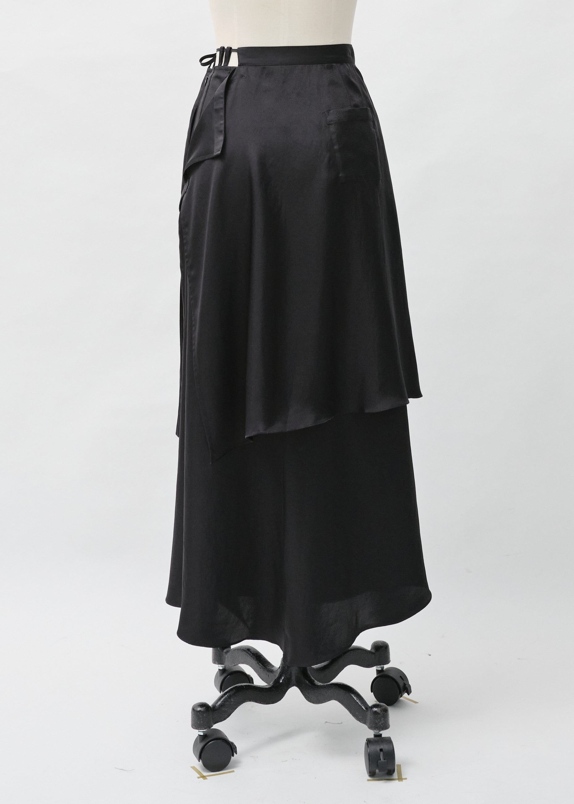 Asymmetric Draped Long Skirt (Made-To-Order)