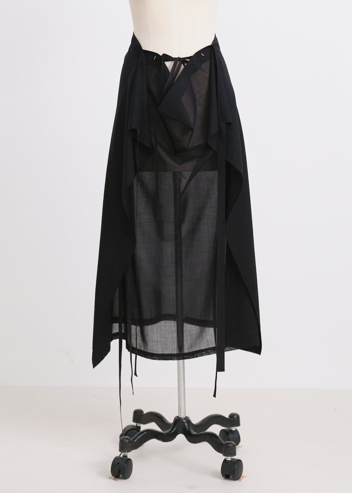 Sheer Wool Wrap Skirt