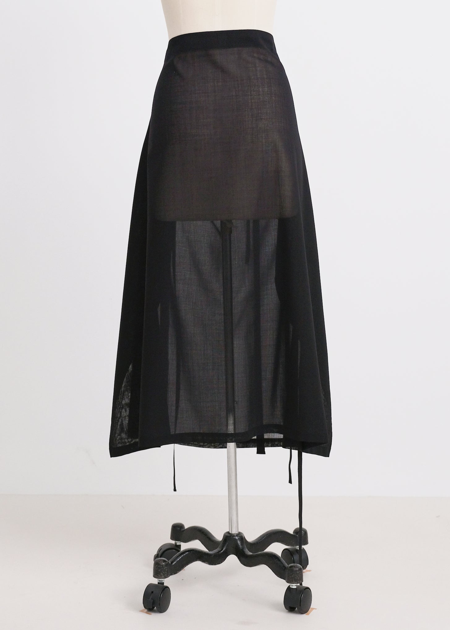 Sheer Wool Wrap Skirt