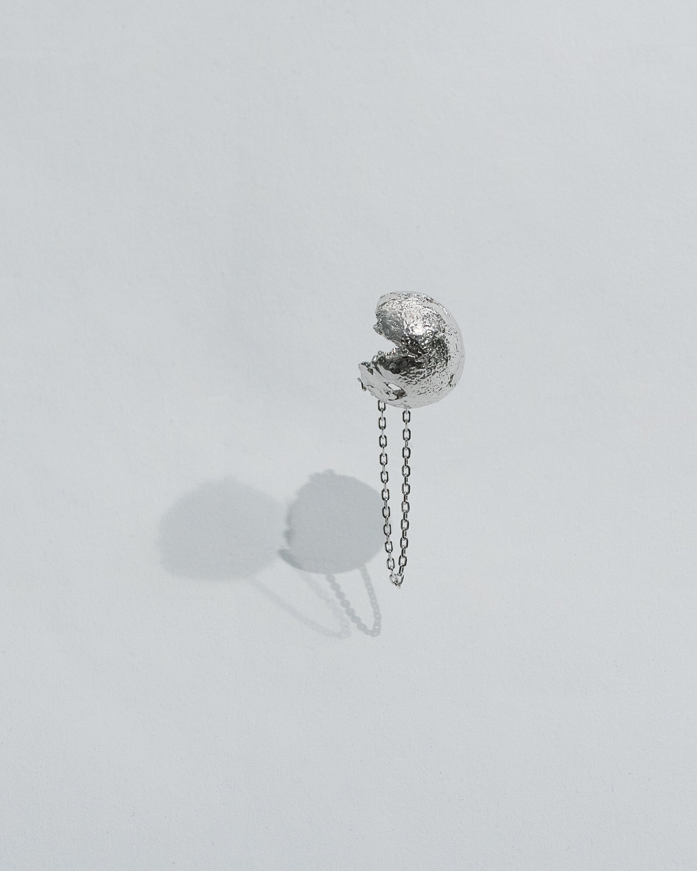 Cracked Moon Earring