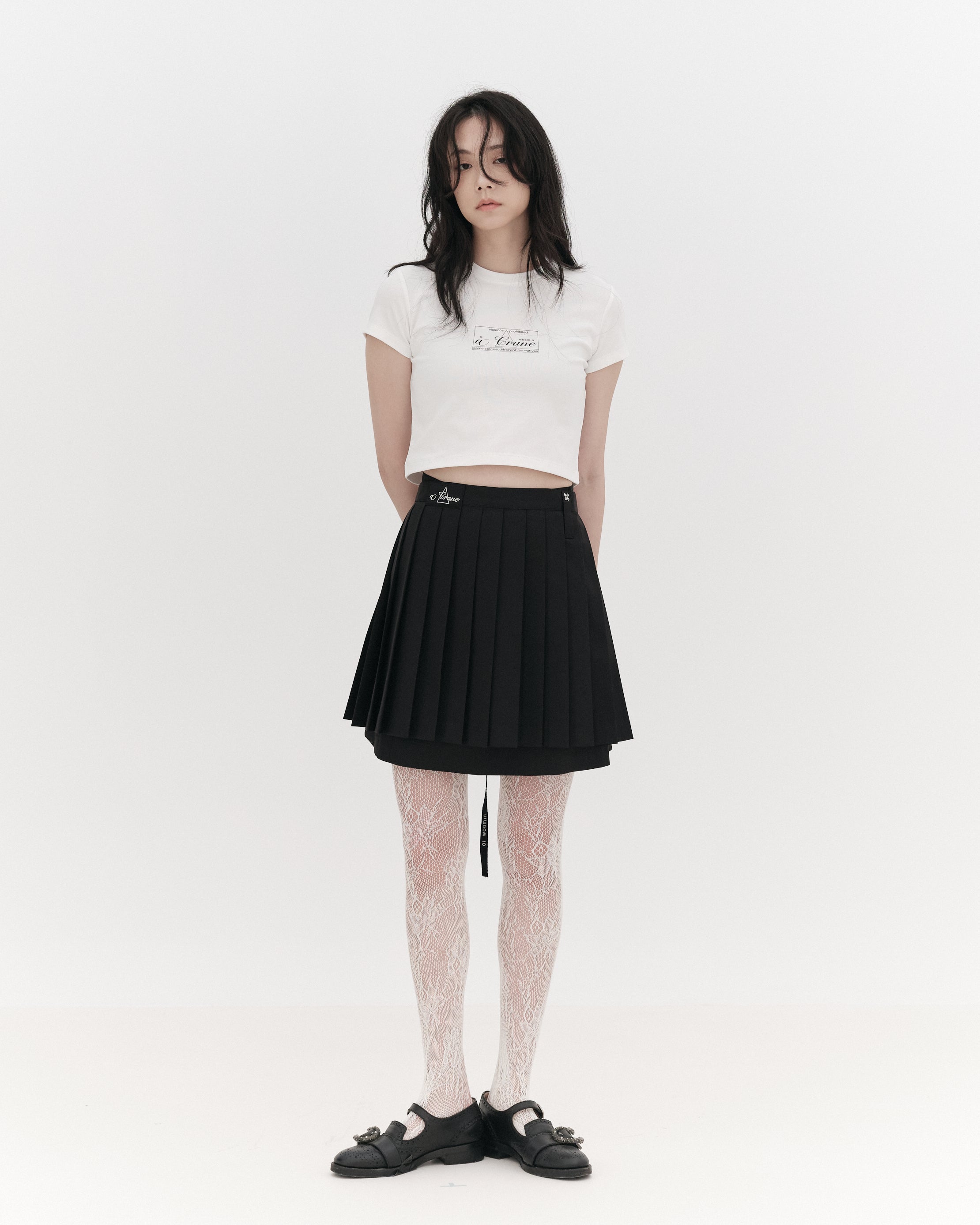 VILLAIN Pleated Skirt